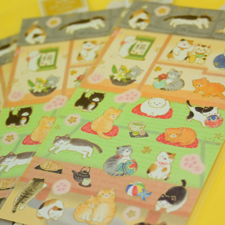 NB Chilling Cats Textured Sticker Sheet