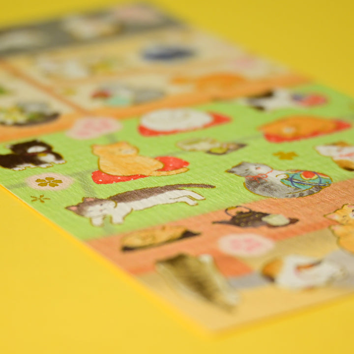 NB Chilling Cats Textured Sticker Sheet