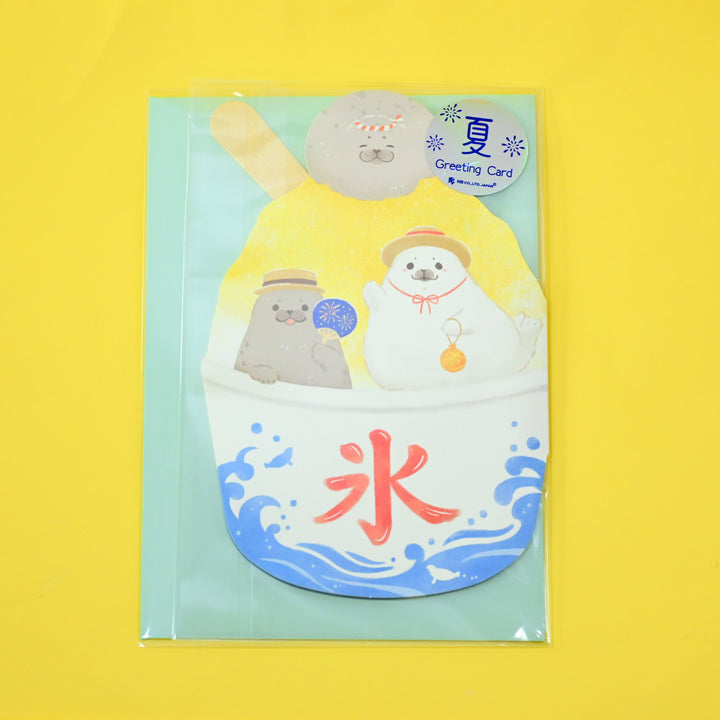 NB Summer Day Seals Lemon Kakigori Postcard