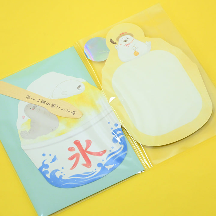 NB Summer Day Seals Lemon Kakigori Postcard
