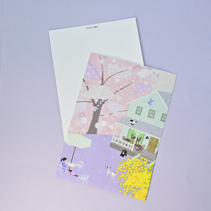 Mimo Hirai Sakura Porch Pastel Post Card