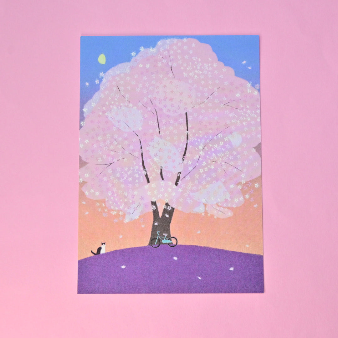 Mimo Hirai Sakura Tree Pastel Post Card