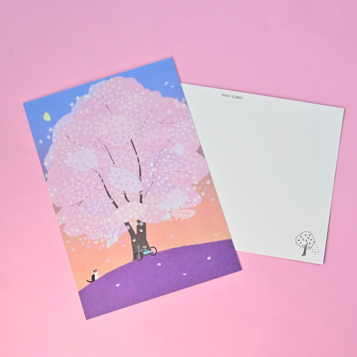 Mimo Hirai Sakura Tree Pastel Post Card
