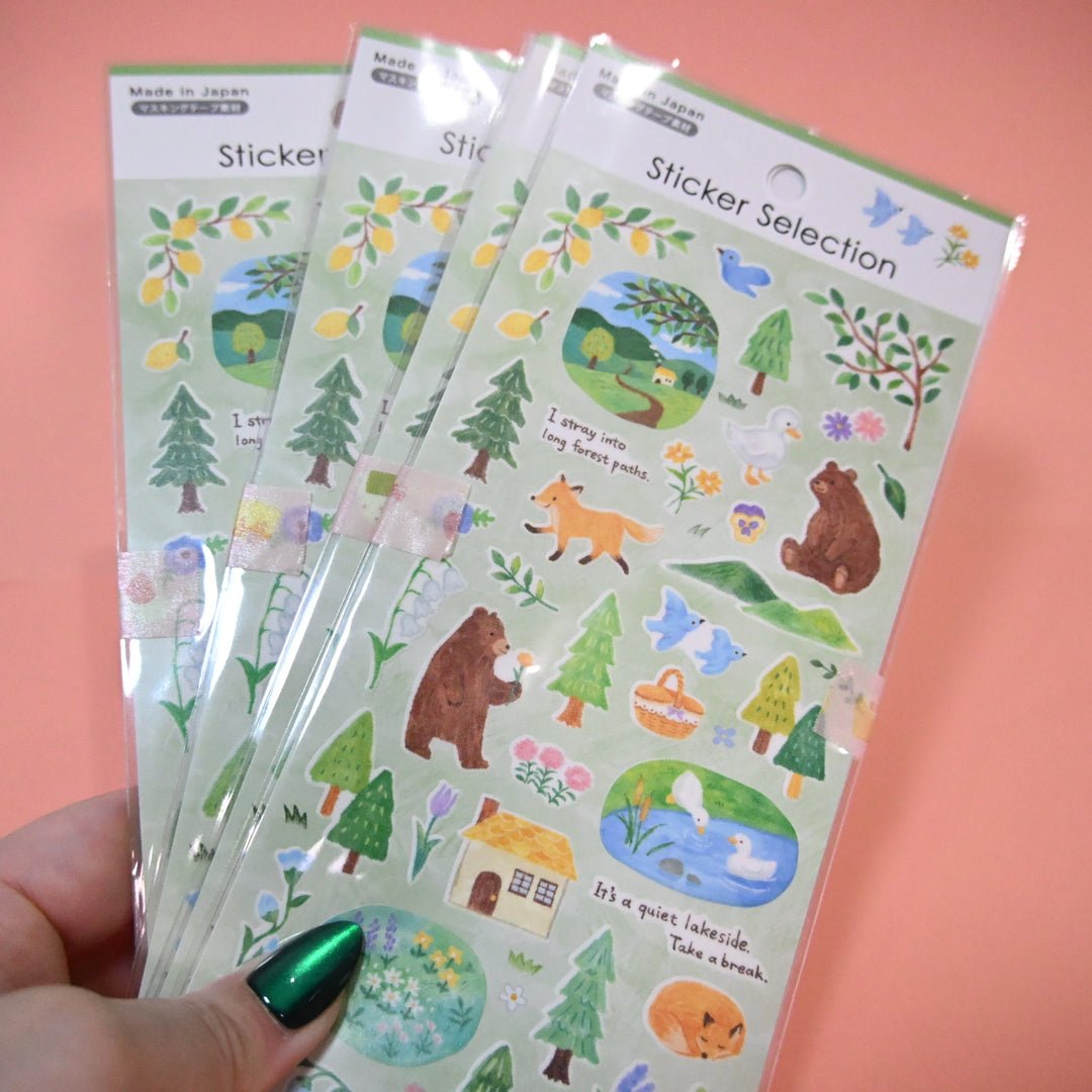 Sticker Selection Forest Animals Sticker Sheet Set (2pcs.)