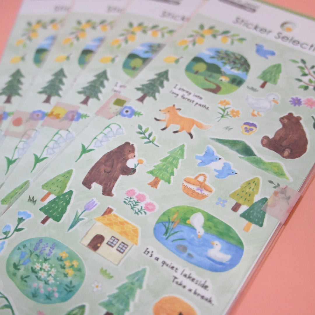 Sticker Selection Forest Animals Sticker Sheet Set (2pcs.)