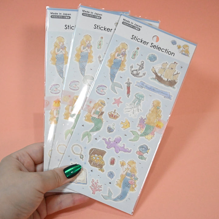 Sticker Selection Little Mermaid and Rapunzel Princess Sticker Sheet Set (2pcs.)