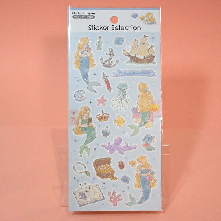 Sticker Selection Little Mermaid and Rapunzel Princess Sticker Sheet Set (2pcs.)