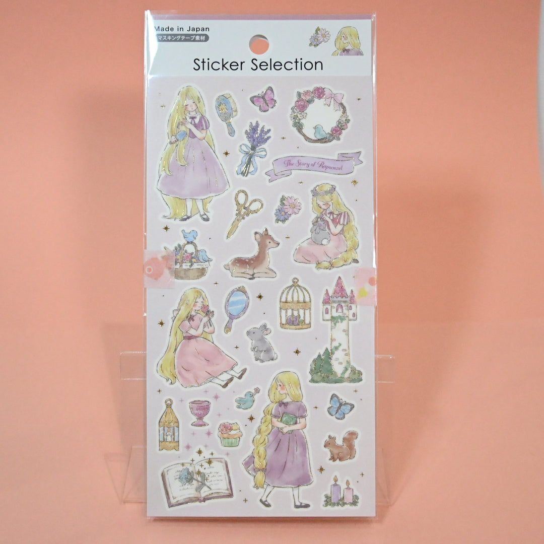 Sticker Selection Little Mermaid and Rapunzel Princess Sticker Sheet Set (2pcs.)