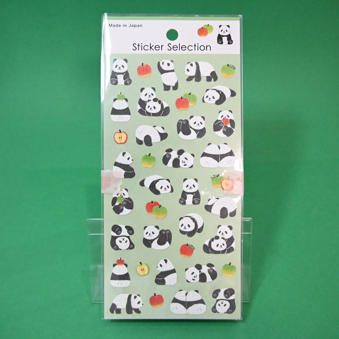 Sticker Selection Animal Panda and Cat Sticker Sheet Set (2pcs.)