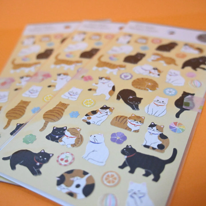 Sticker Selection Animal Panda and Cat Sticker Sheet Set (2pcs.)