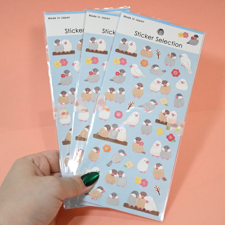 Sticker Selection Snow Fairy Bird Sticker Sheet Set (2pcs.)
