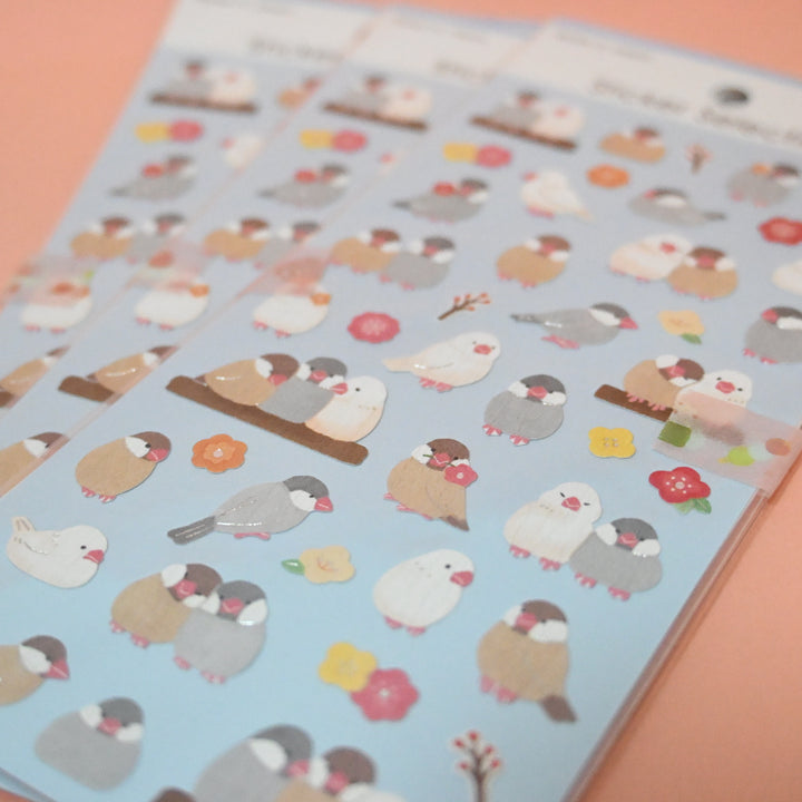Sticker Selection Snow Fairy Bird Sticker Sheet Set (2pcs.)