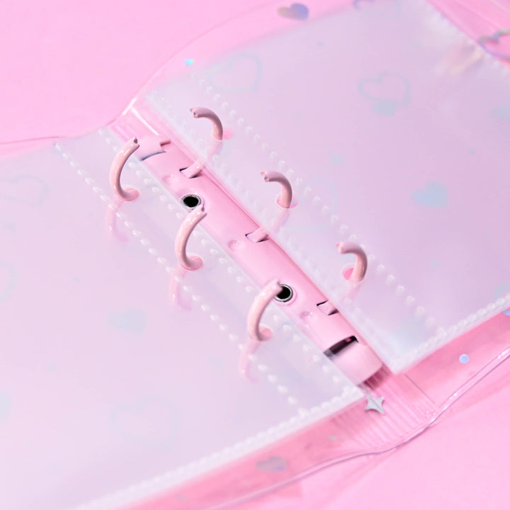 Q-LiA Kira Kira Seal Binder for 3D Stickers (Pink)