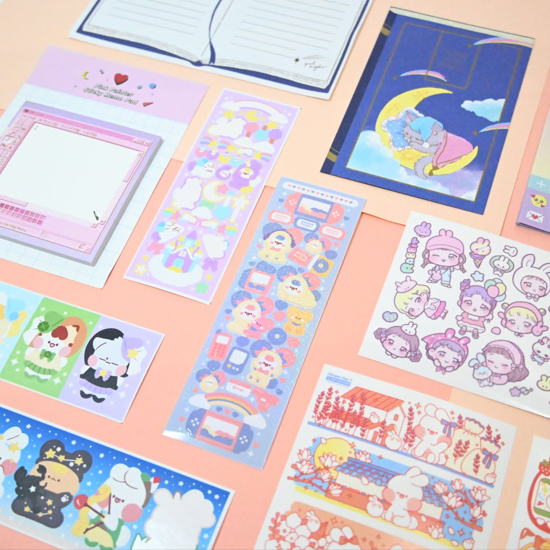 [Pre-loved] Cute Colorful Retro Stationery Set