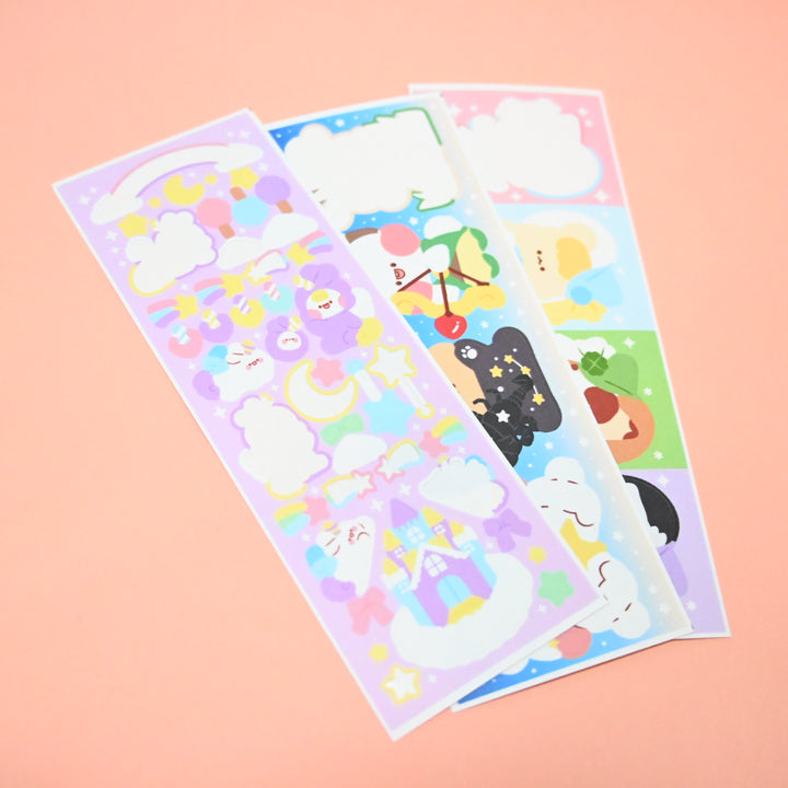 [Pre-loved] Cute Colorful Retro Stationery Set