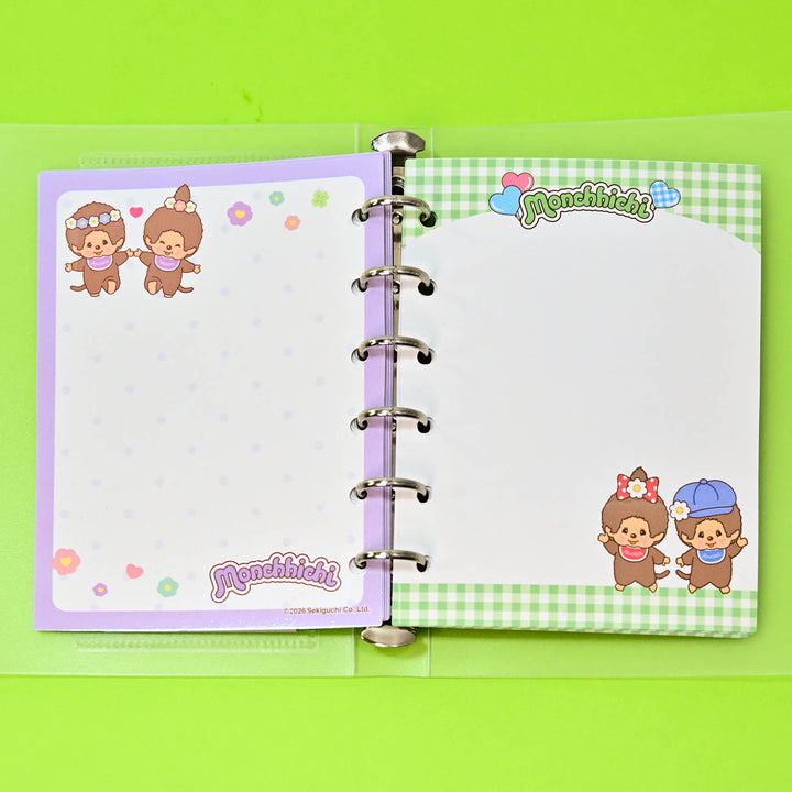 Monchichi Binder for Stickers (Green)