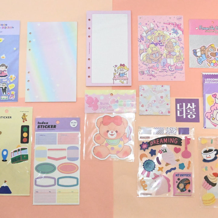 [Pre-loved] Cute Colorful Stationery Set