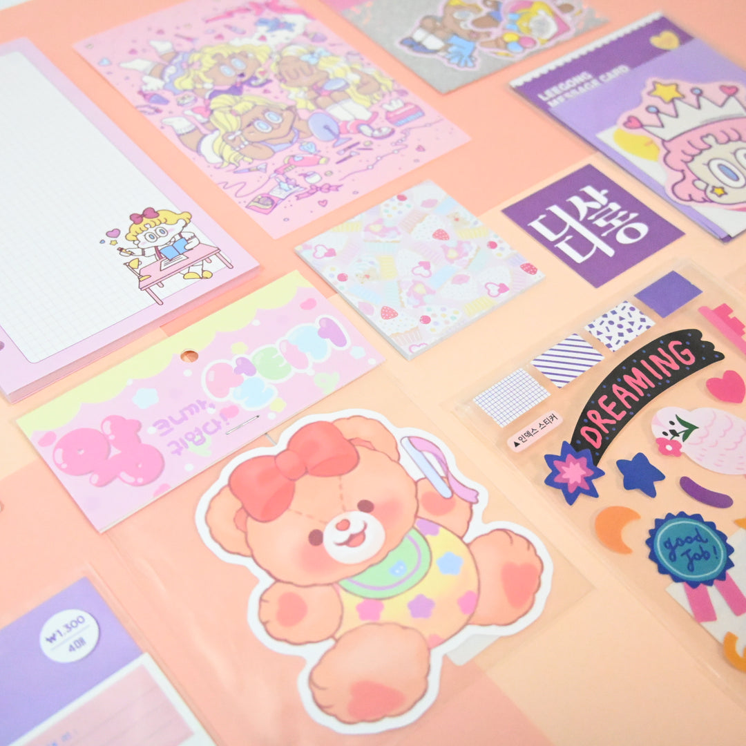 [Pre-loved] Cute Colorful Stationery Set