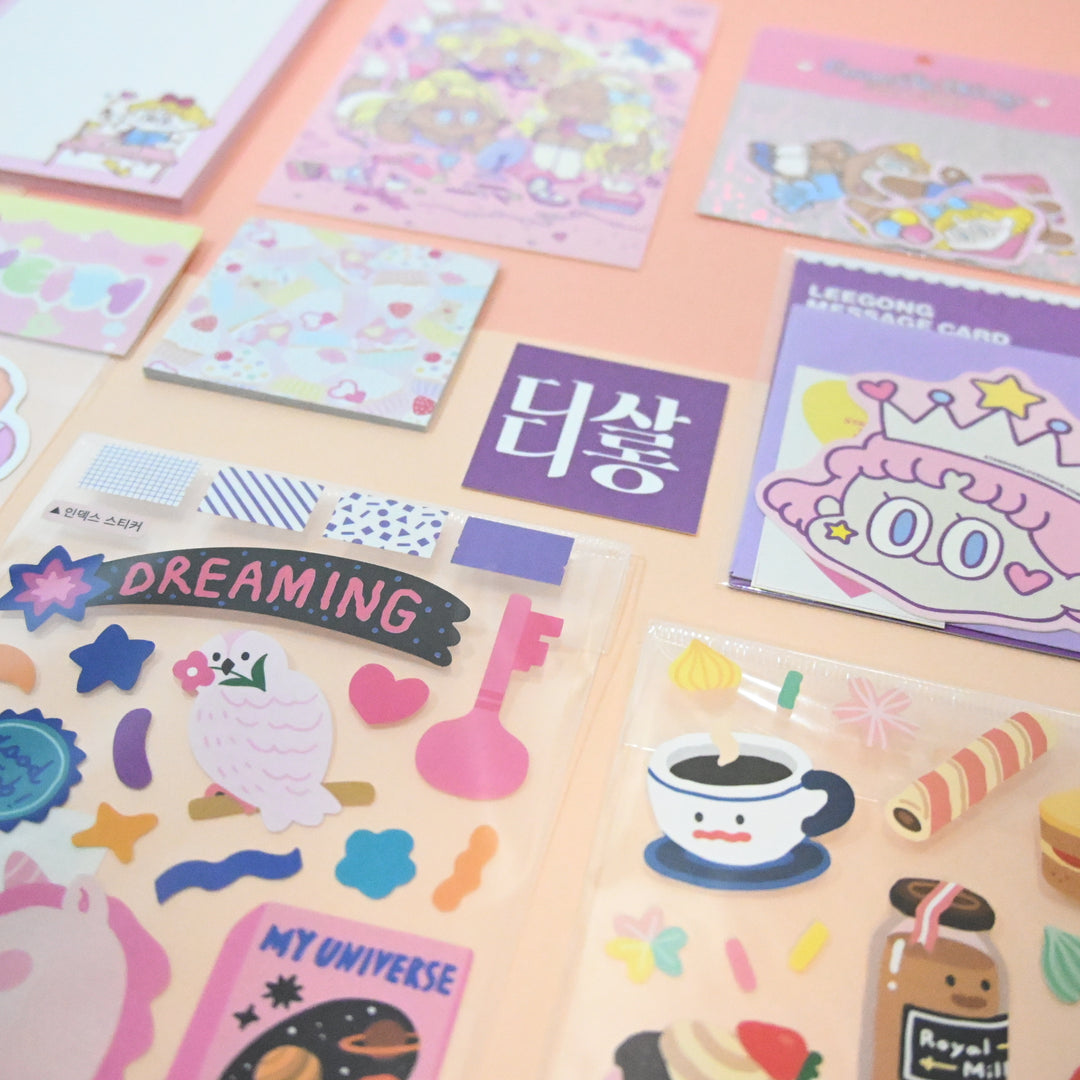 [Pre-loved] Cute Colorful Stationery Set