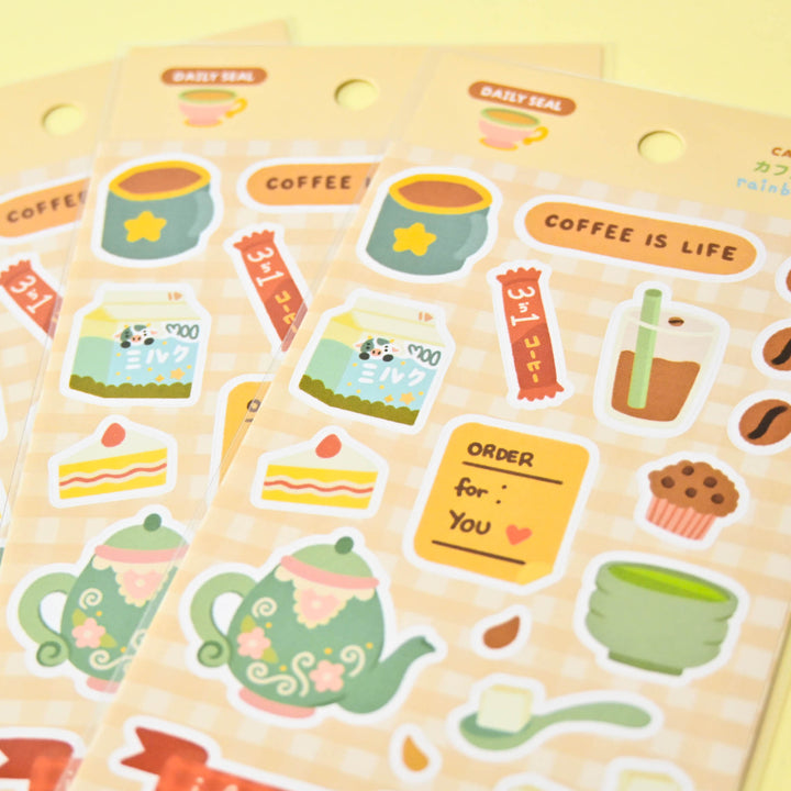 (DS038) Rainbowholic x Tazdaunicorn Café Time Daily Seal