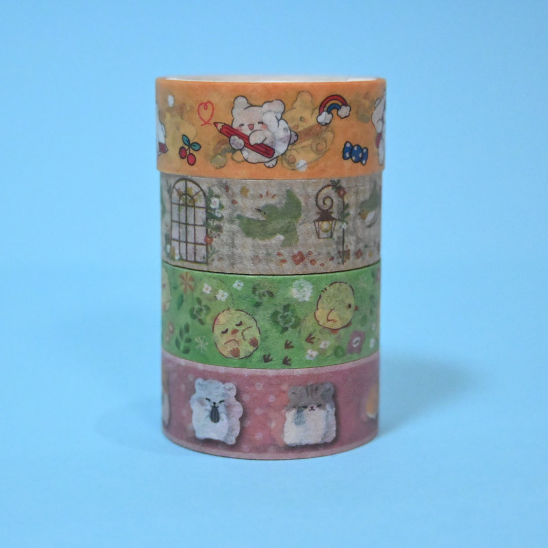 [Pre-loved] Washi Tape Pouch Set (4 pcs.)