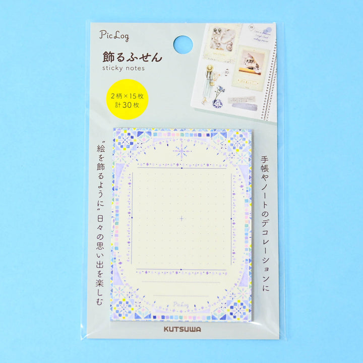Kutsuwa PicLog Blue Pastel Sticky Memo