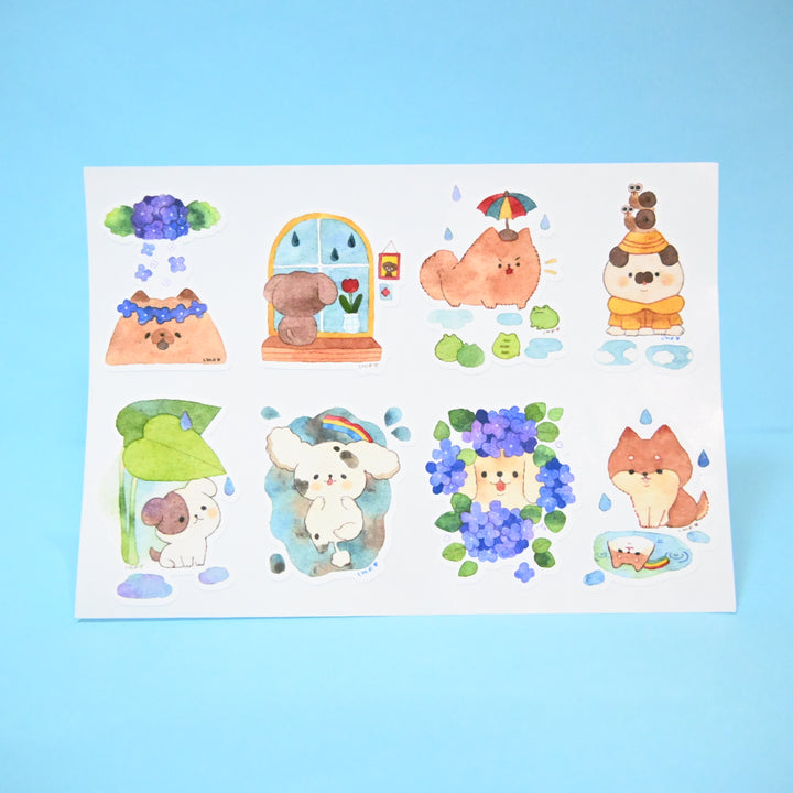 Watercolor Dogs Sticker Sheet