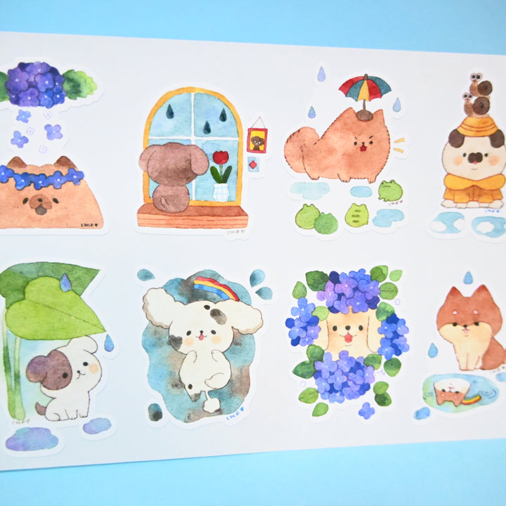 Watercolor Dogs Sticker Sheet