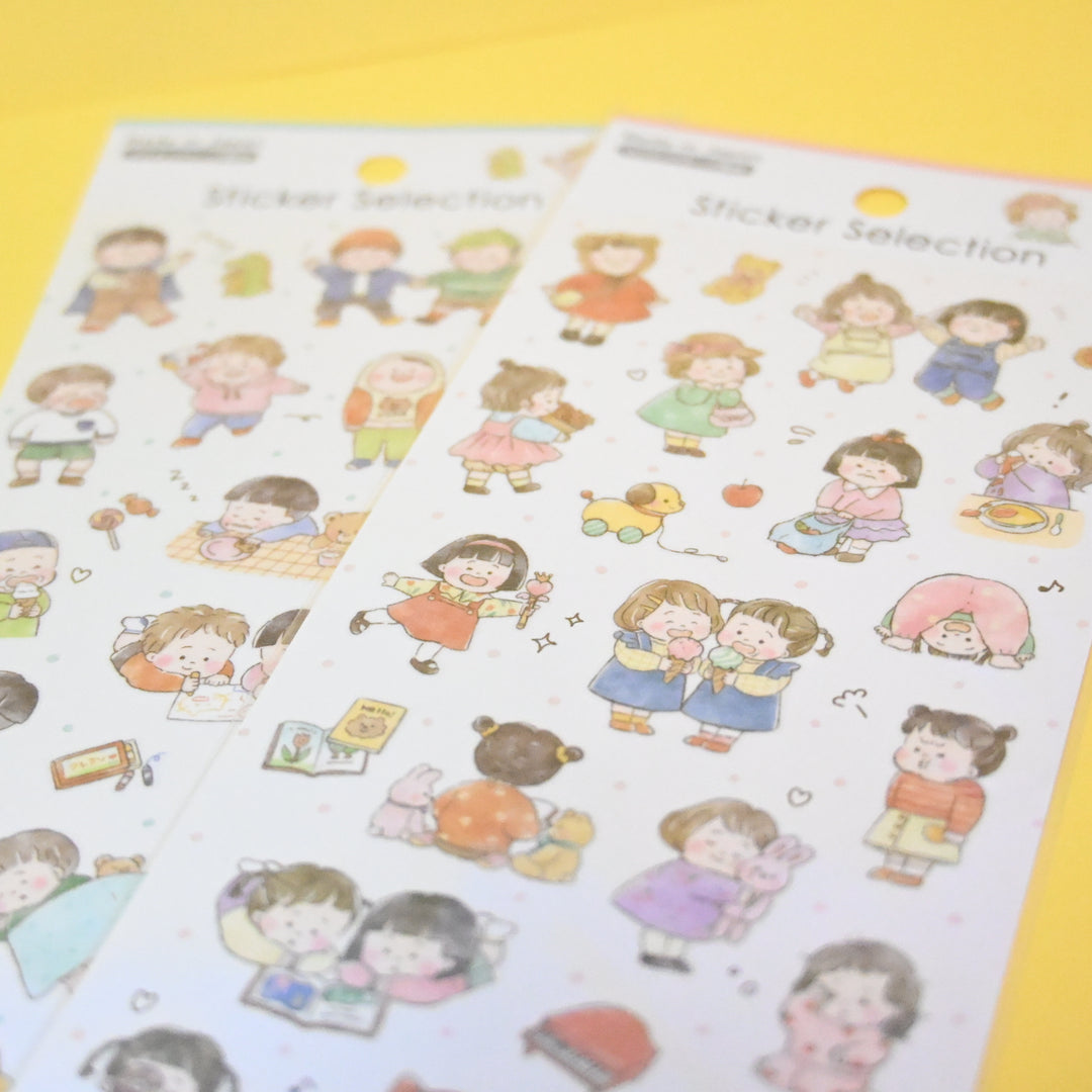 Sticker Selection Soft Cute Everyday Child Sticker Set (2 pcs.)