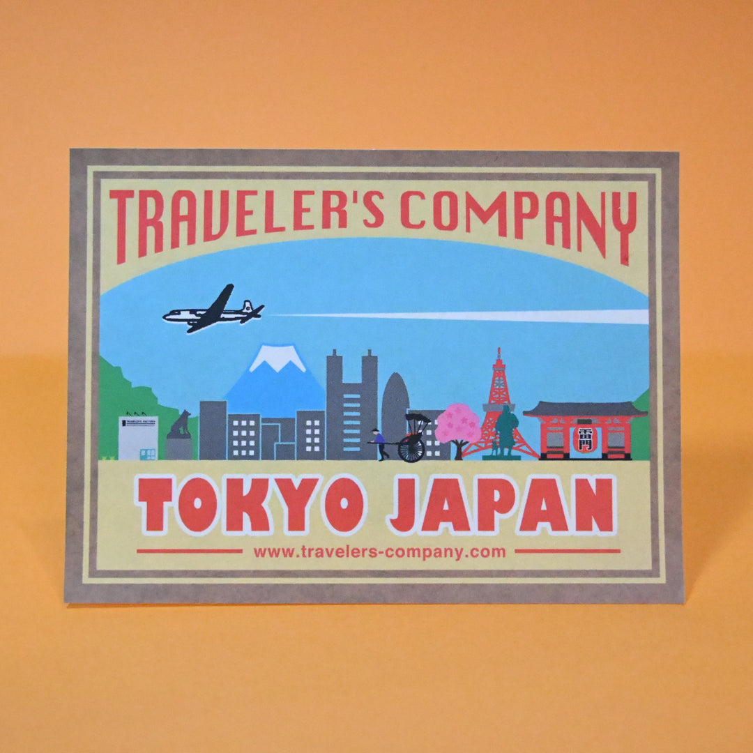 Traveler's Company Japan Travel Post Card and Big Sticker Set