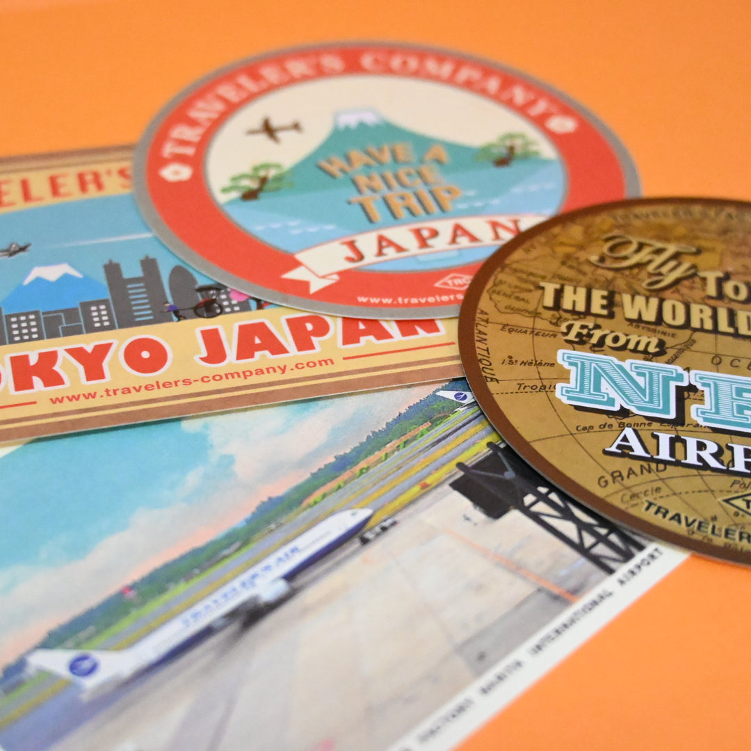 Traveler's Company Japan Travel Post Card and Big Sticker Set