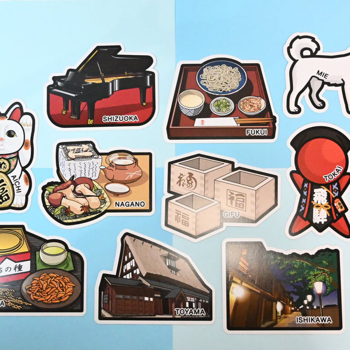 Ensemble de cartes postales de voyage au Japon / Région de Tokai (10 pcs.)