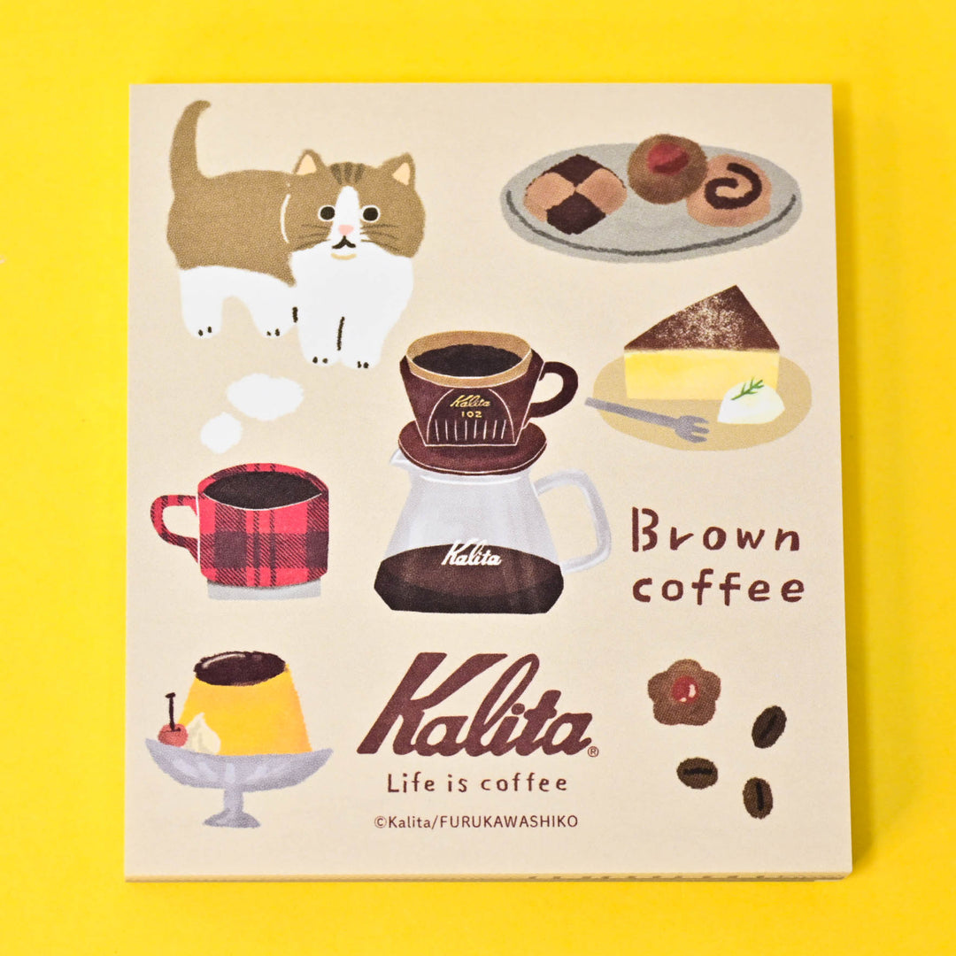 Kalita Life is Coffee Cat Memo Pad
