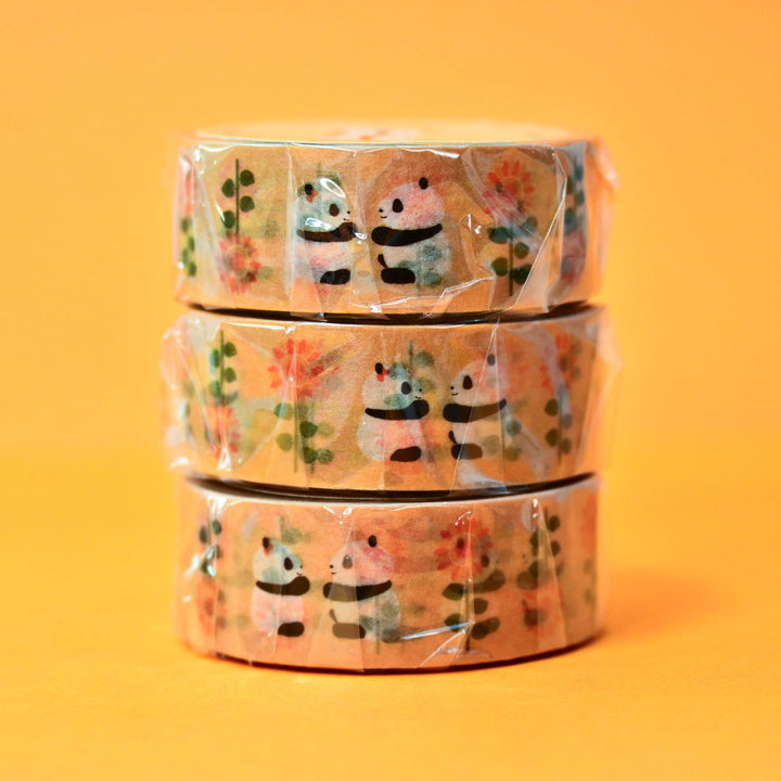 Hamamonyo Sunflower Pandas Washi Tape