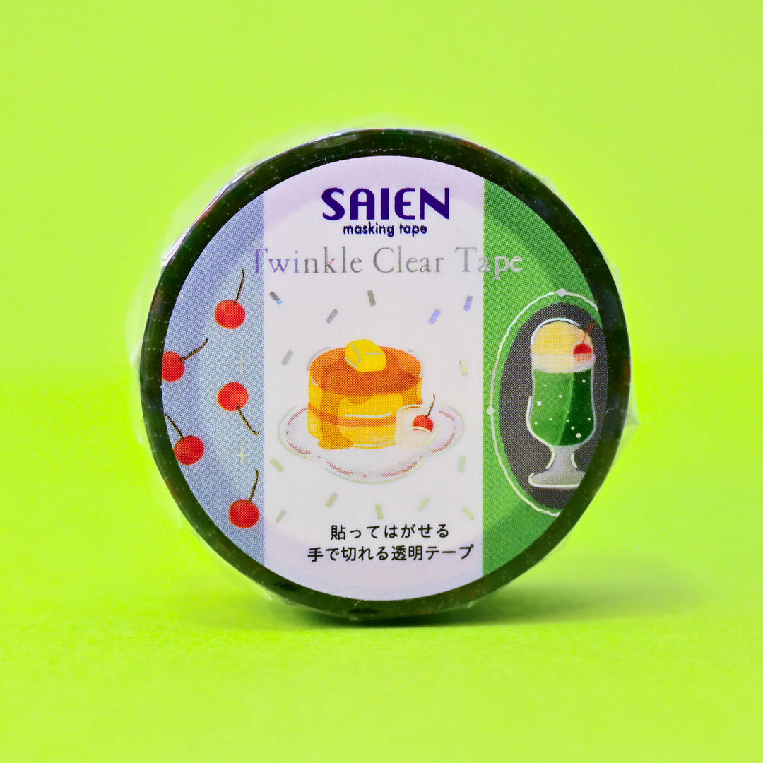 SAIEN Cherry Café Twinkle Clear Tape 2cm