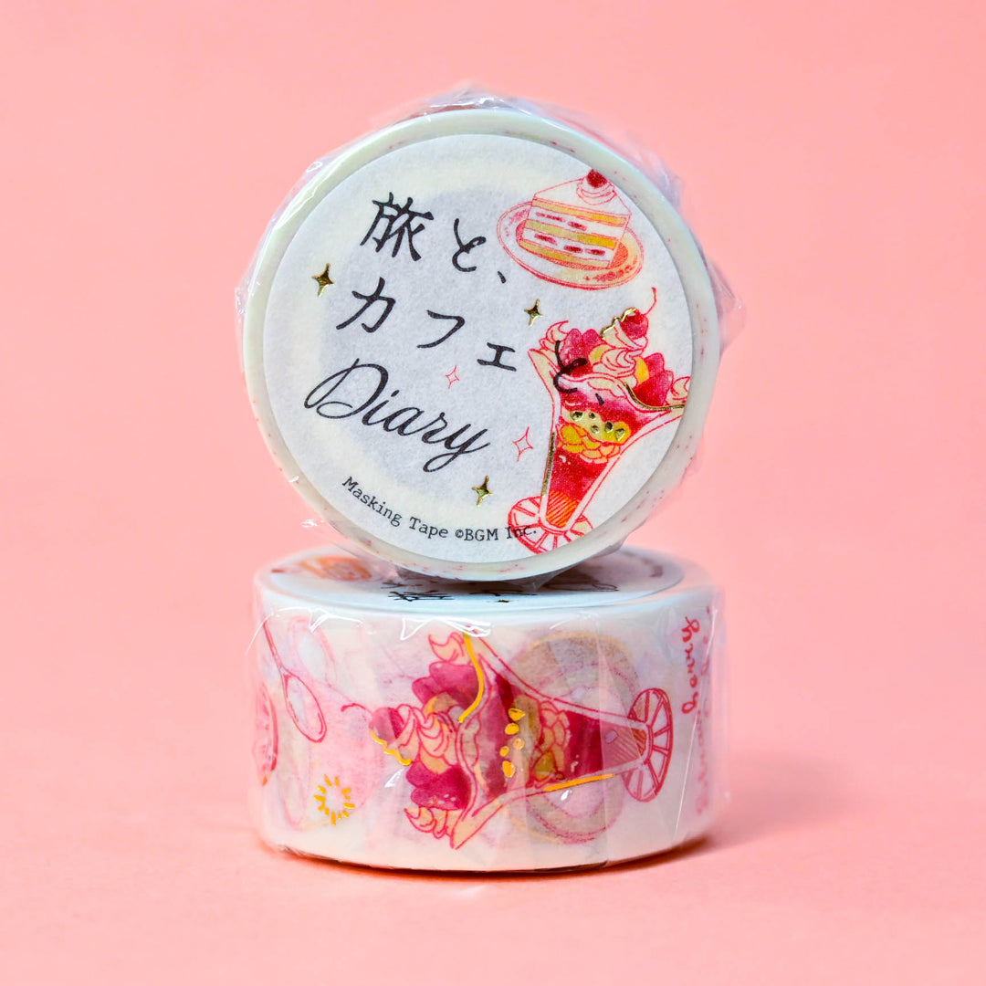 BGM Travel &amp; Café Rose Washi Tape 2cm