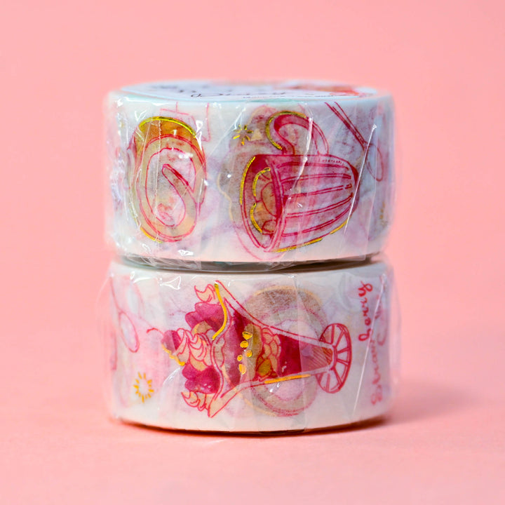 BGM Travel &amp; Café Rose Washi Tape 2cm