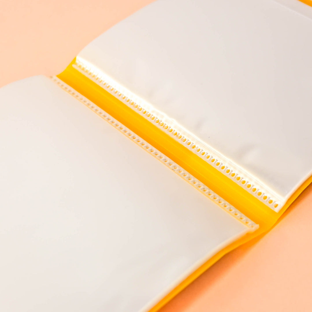 NOVITA Yellow Clear Pockets Binder A6 (60 pockets!)