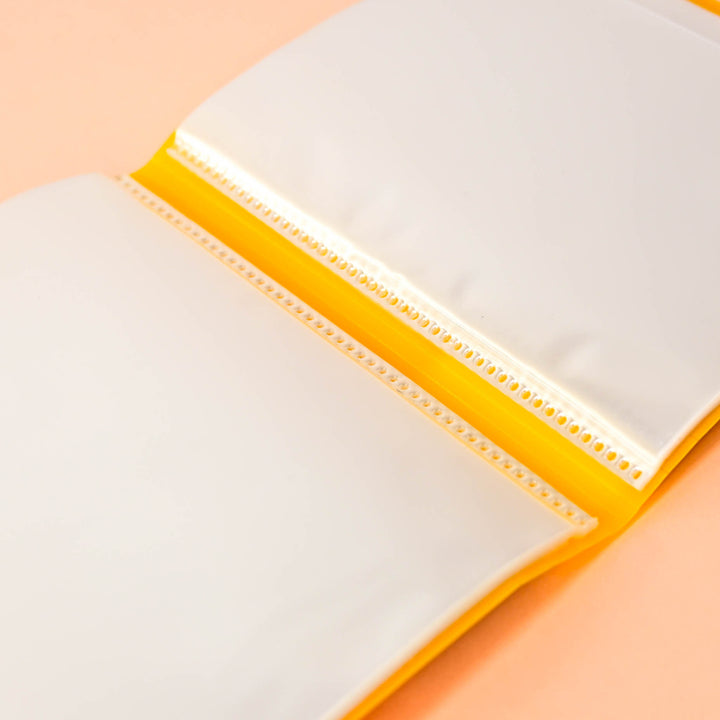 NOVITA Yellow Clear Pockets Binder A6 (60 pockets!)
