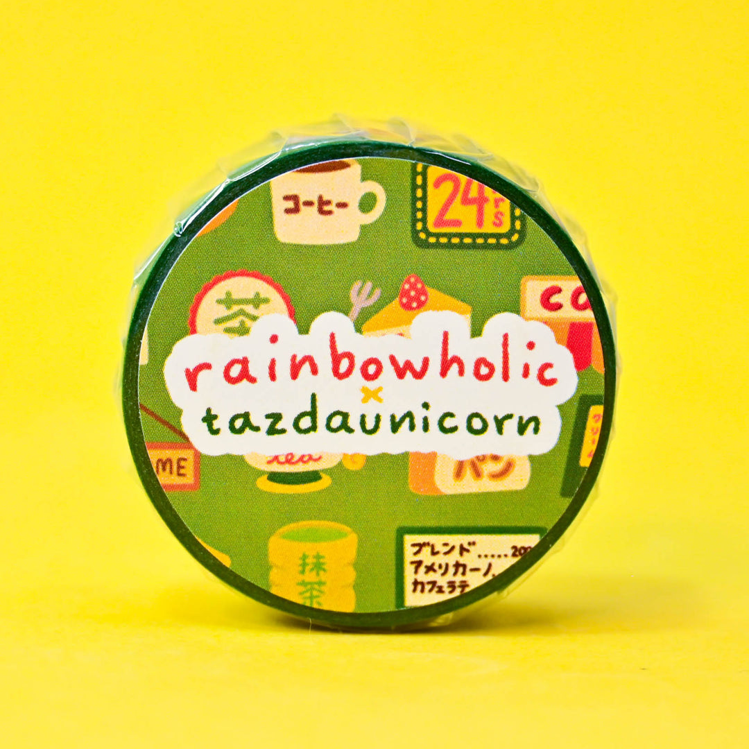 (MT149) Rainbowholic x Tazdaunicorn Retro Kissaten (Café) Washi Tape