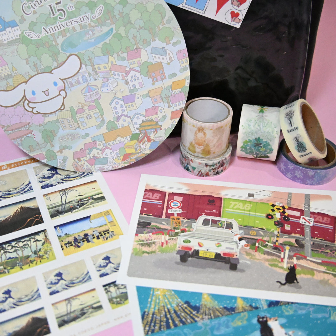 [Pre-loved] Mixed Stationery Set with Cute Bag