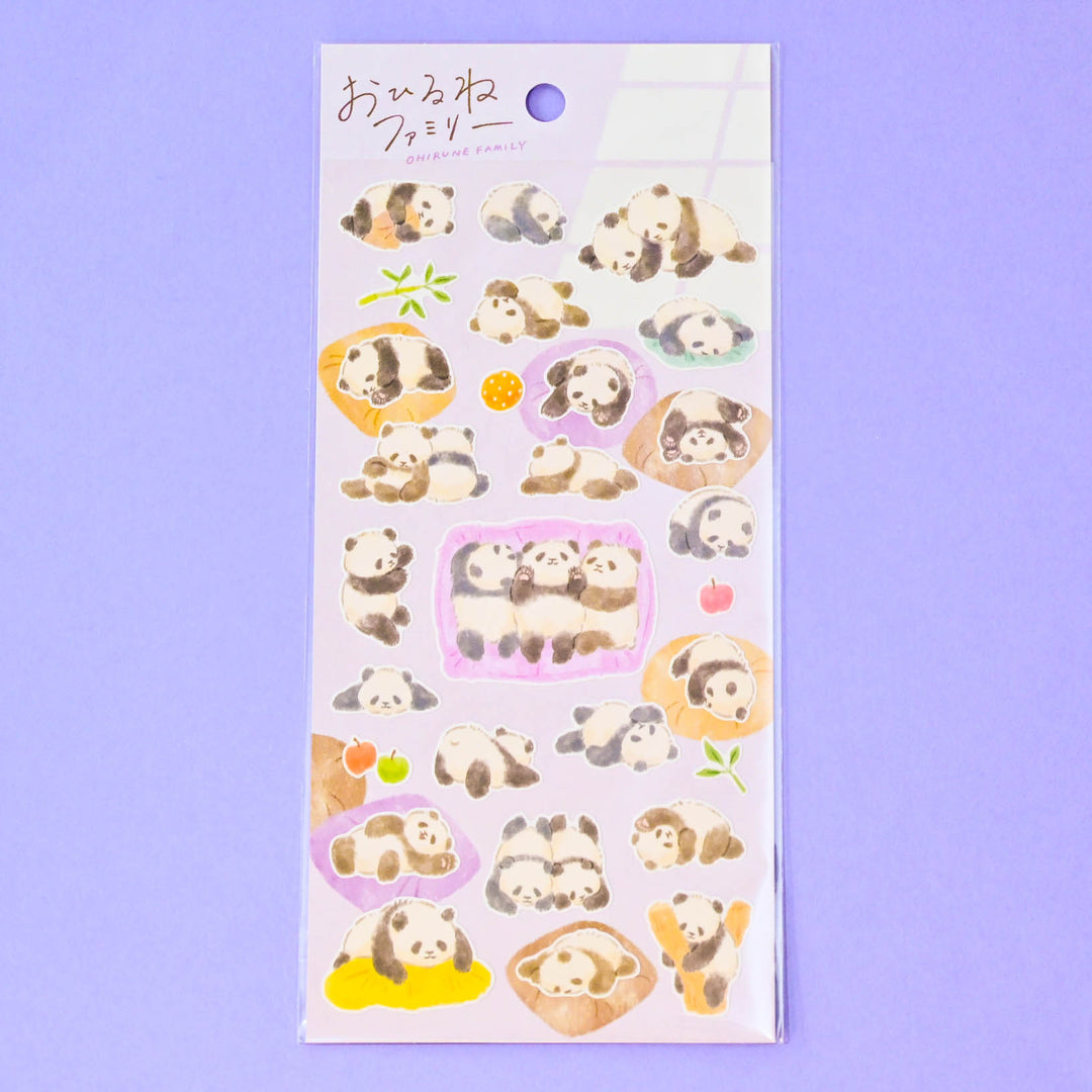 MINDWAVE Ohirune Napping Family Panda Sticker Sheet