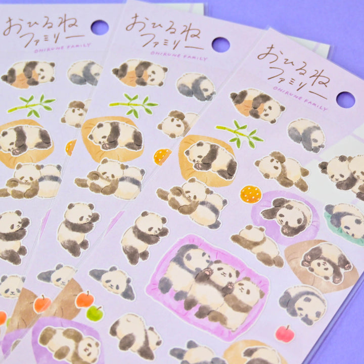MINDWAVE Ohirune Napping Family Panda Sticker Sheet