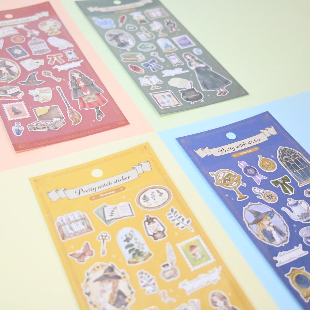 GAIA Pretty Witch Sticker Sheet Set (4 pcs.)