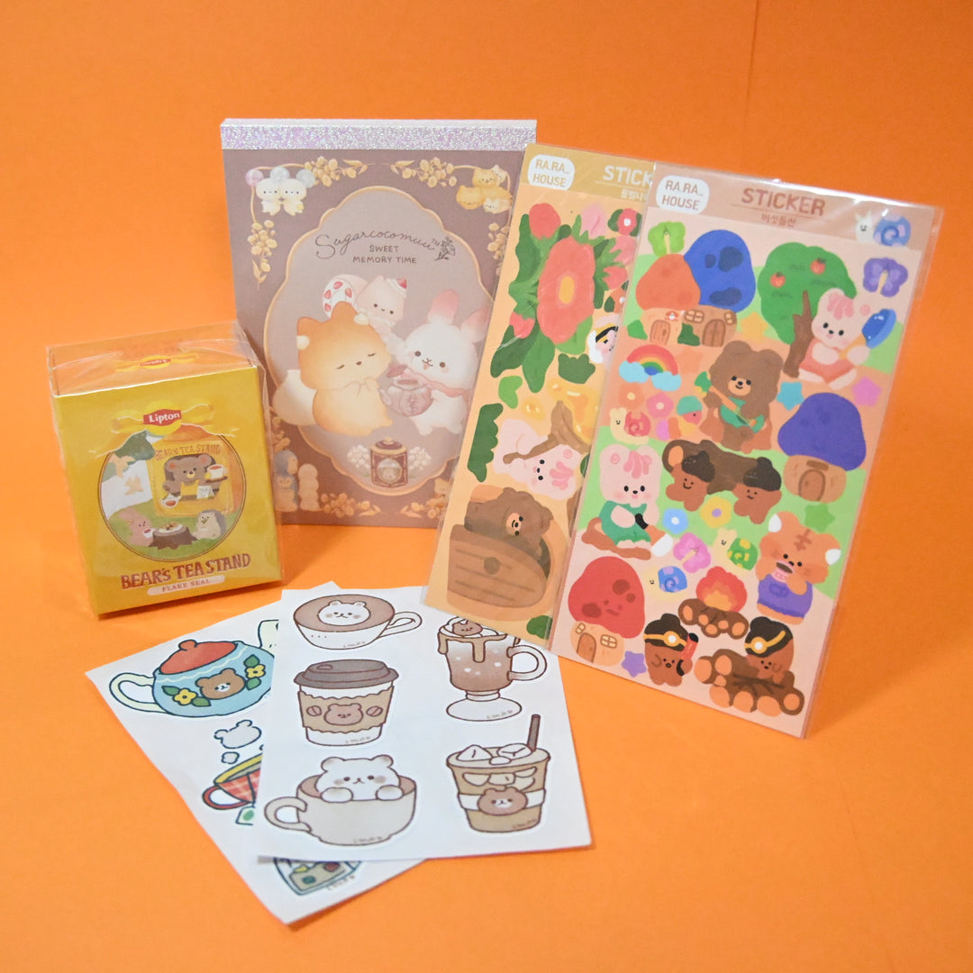 Cute Animal and Tea Time Stationery Set