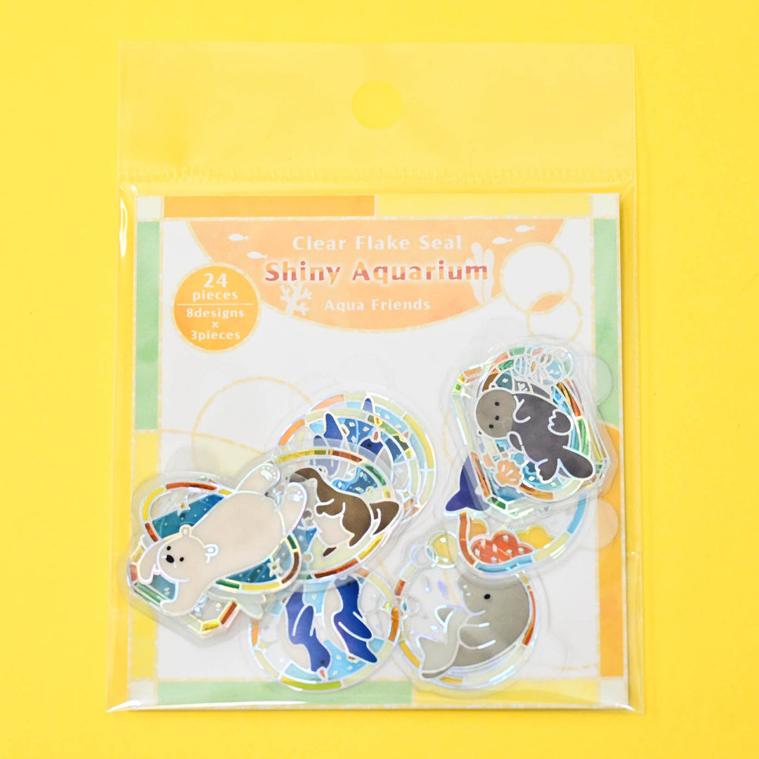 SAIEN Shiny Aquarium Aqua Friends Clear Flake Seal (Holographic foil!)