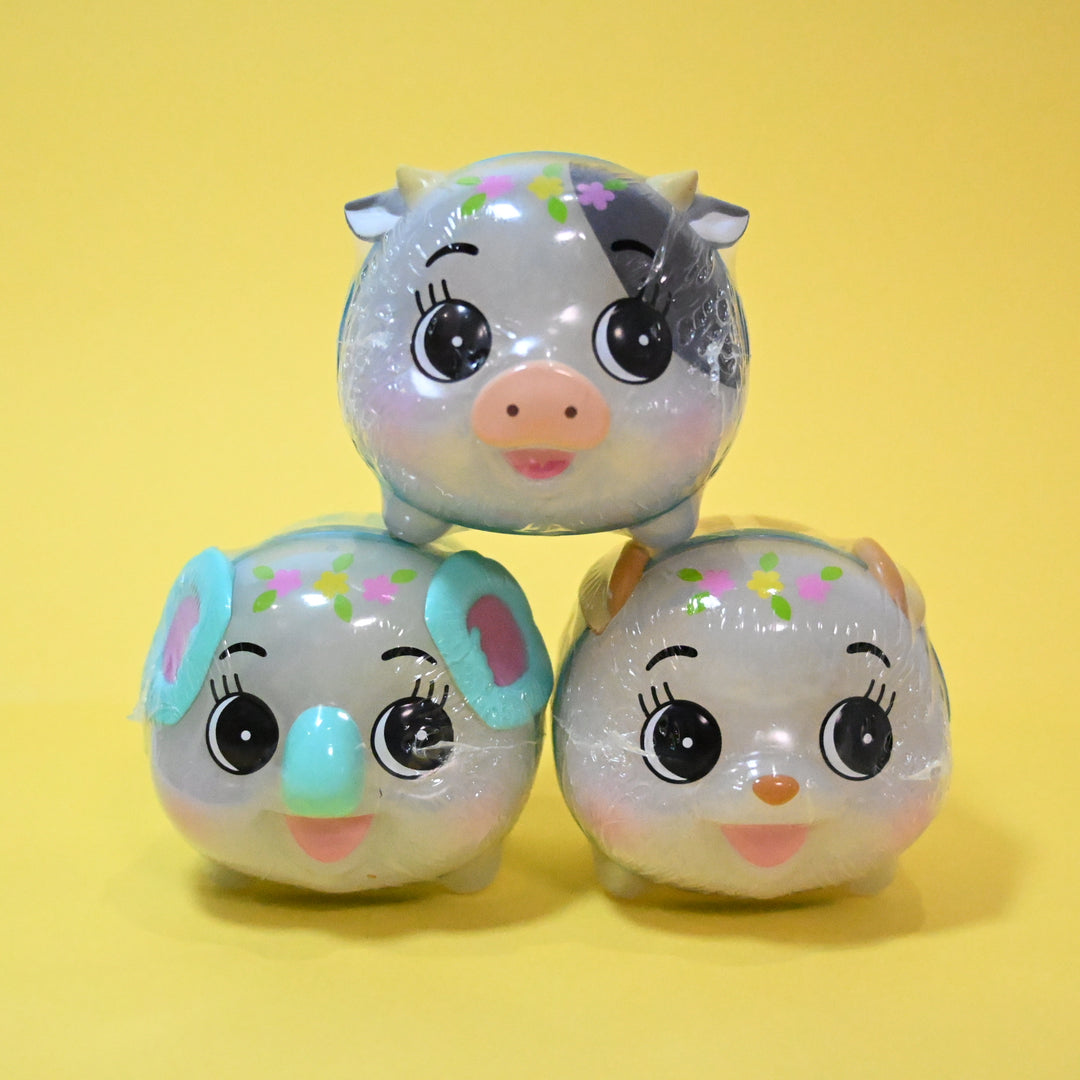 Piggy Bank and Friends Gacha (Clear) Set of 3