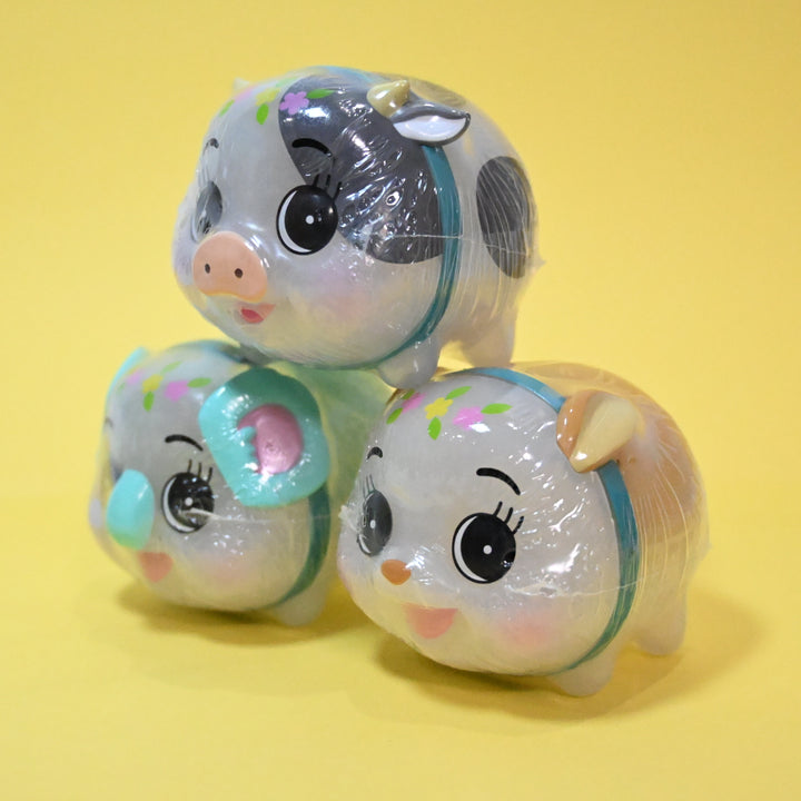 Piggy Bank and Friends Gacha (Clear) Set of 3