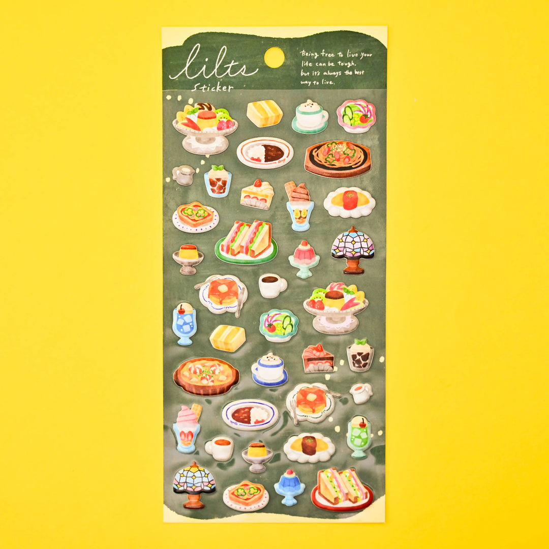 MINDWAVE lilts Japanese Retro Café 3D Sticker Sheet