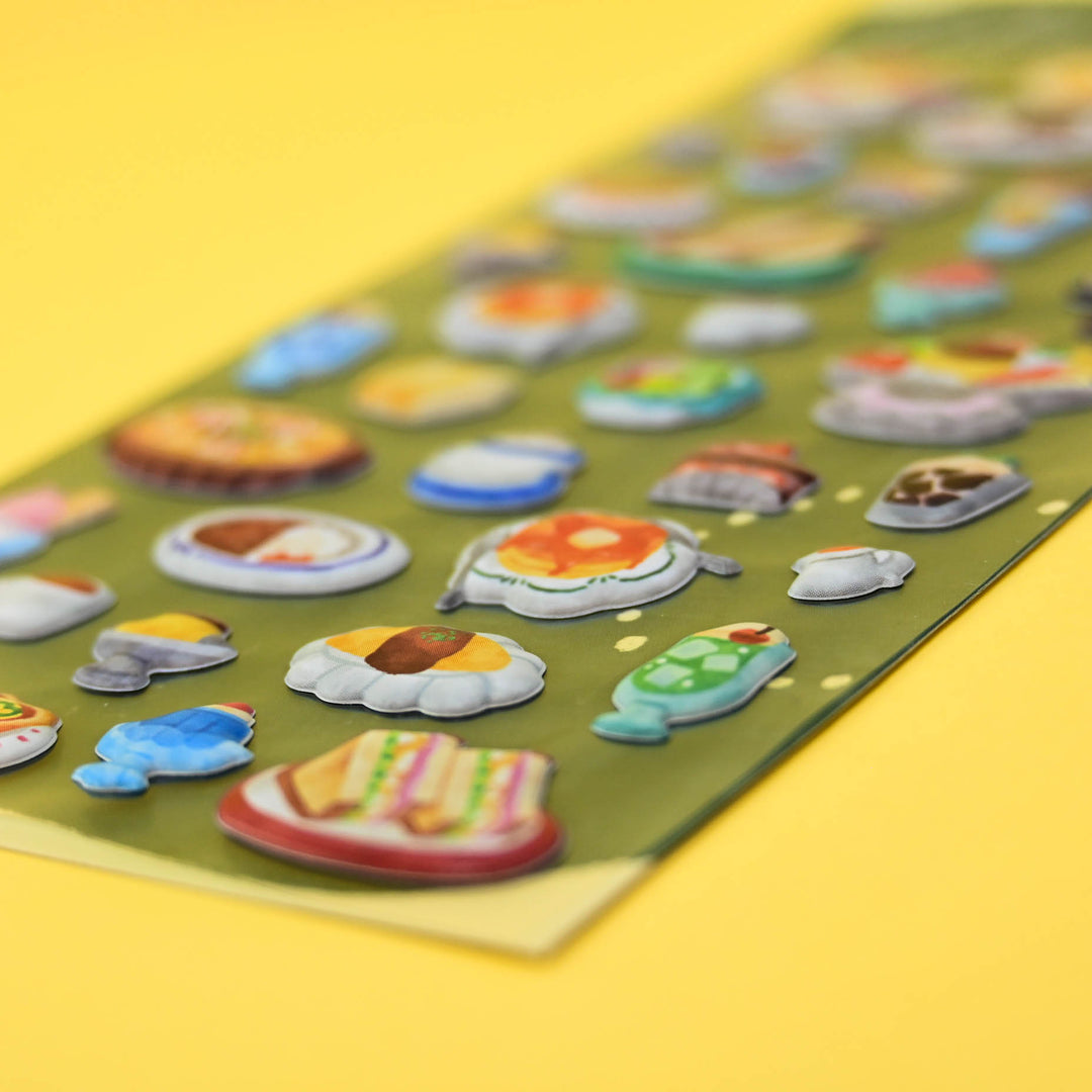 MINDWAVE lilts Japanese Retro Café 3D Sticker Sheet